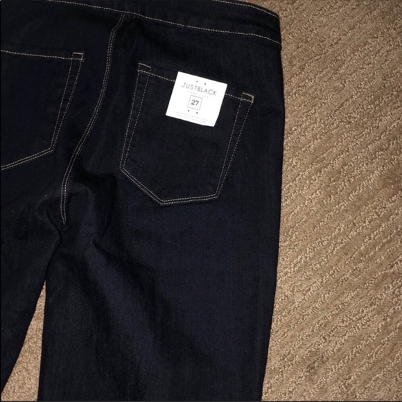 Just Black, High-rise, Dark Denim Flare Jeans - Picture 3 of 3